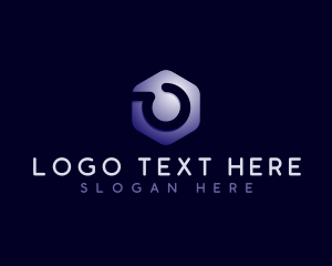 Technology Hook Hexagon Letter O logo