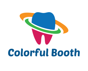 Colorful Tooth Planet logo design