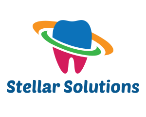 Colorful Tooth Planet logo