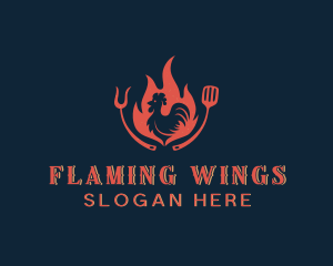 Spatula Chicken Barbecue logo design