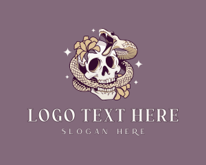 Serpent Snake Skull logo