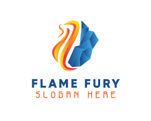 Flame Glacier Ventilation logo design