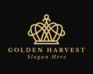 Golden Crown Tiara logo design