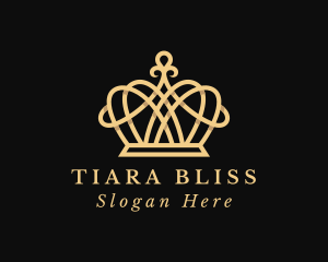 Golden Crown Tiara logo design