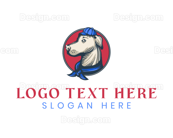 Hipster Dog Cap Logo