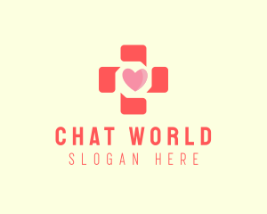 Medical Heart Health Messaging logo design