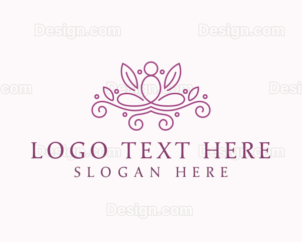 Yoga Mediation Leaf Logo
