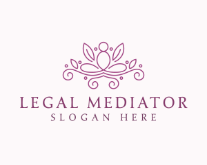 Yoga Mediation Leaf logo design