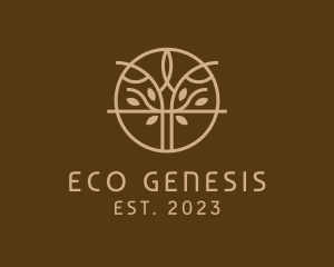 Eco Nature Tree logo design