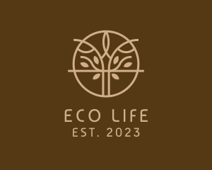 Eco Nature Tree logo design