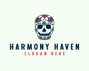 Festival Halloween Skull logo