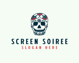 Festival Halloween Skull logo design