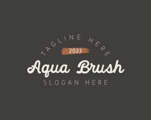 Hipster Casual Brush logo design