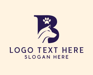 Pet Dog Letter B logo