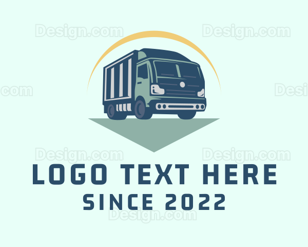 Transportation Container Truck Logo