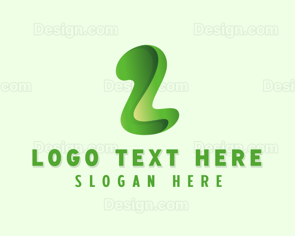 Green Abstract Number 2 Logo