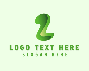 Green Abstract Number 2 logo