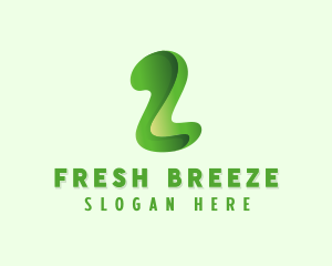 Green Abstract Number 2 Logo
