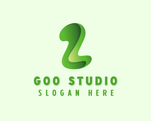 Green Abstract Number 2 logo