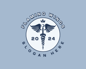 Physician Medical Caduceus logo design