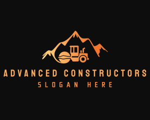 Mountain Contractor Compactor logo design