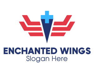 Healthcare Medical Wings logo design