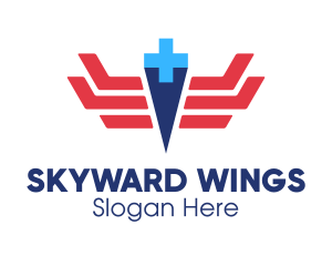 Healthcare Medical Wings logo design