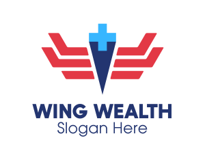 Healthcare Medical Wings logo design