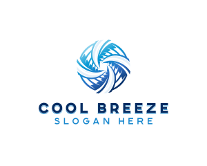 Cooling HVAC Airflow logo design