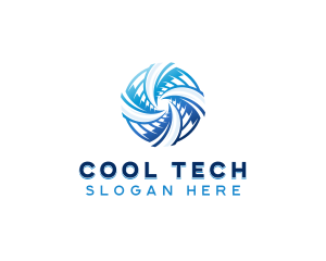 Cooling HVAC Airflow logo design