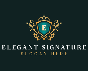 Shield Elegant Royal logo design