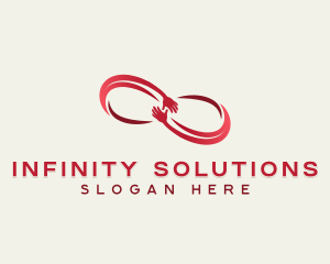 People Infinity Handshake logo design