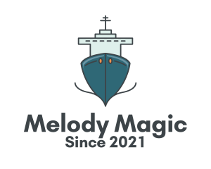 Blue Ferry Ship logo