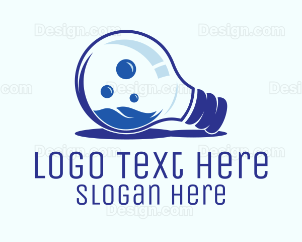 Blue Light Bulb Logo