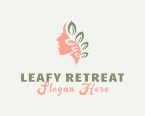 Wellness Beauty Leaves logo design