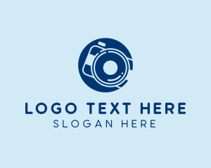 Blue Photo Camera Lens  logo