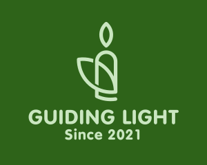 Green Leaf Candle logo design