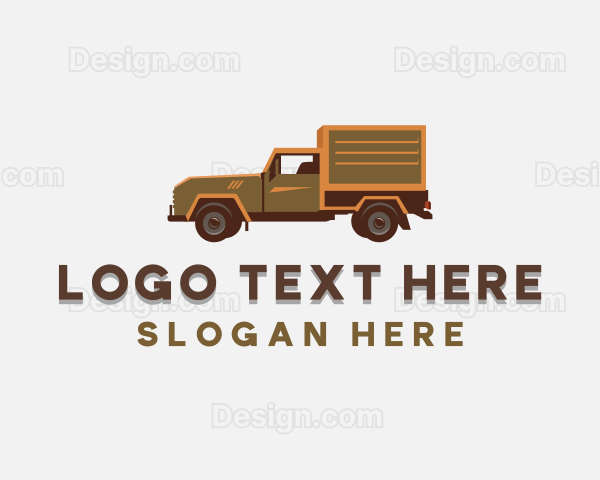 Delivery Logistics Truck Logo