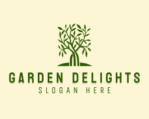 Nature Garden Tree logo design