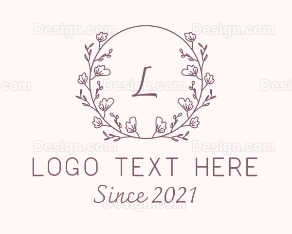 Flower Decoration Lettermark Logo