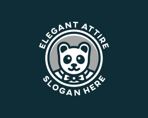 Formal Panda Bear logo design