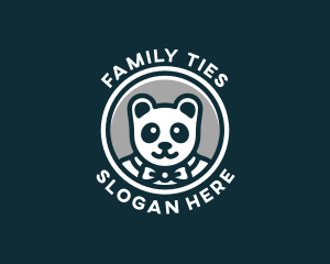 Formal Panda Bear logo design