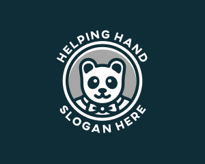 Formal Panda Bear logo design