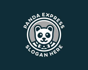 Formal Panda Bear logo design