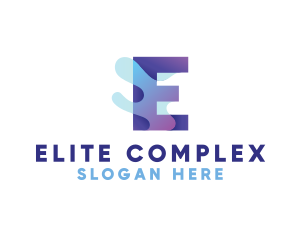 Modern Letter E logo design