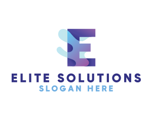 Modern Letter E logo design