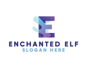 Modern Letter E logo design