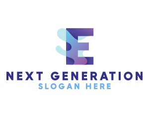 Modern Letter E logo design