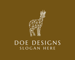 Geometric Deer Animal logo