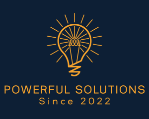 Electric Power Bulb logo design